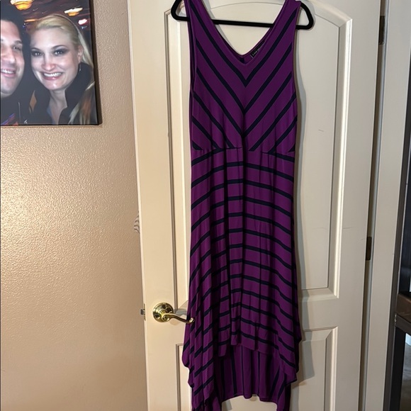 Lane Bryant Dresses & Skirts - Lane Bryant Purple Black High Low Sundress 14/16